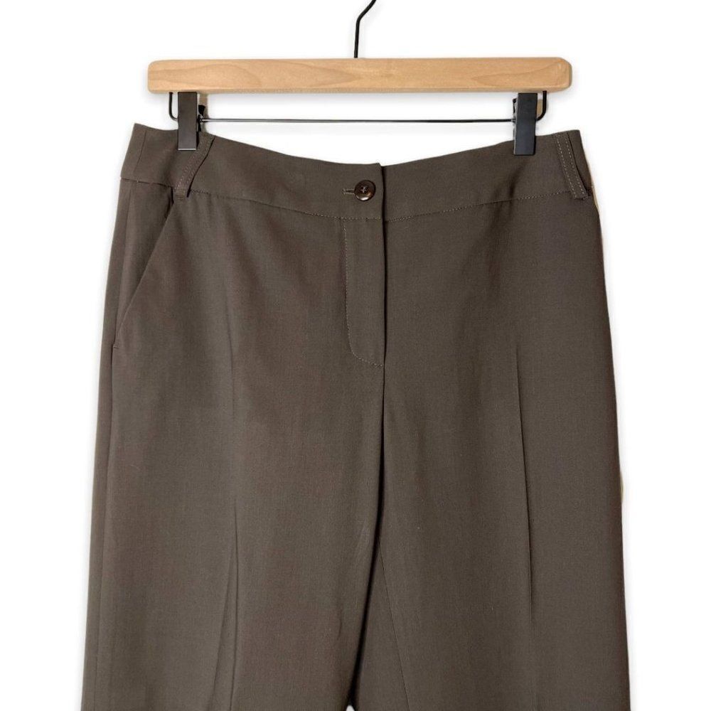 Armani Collezioni Brown Straight Leg Ankle Trouser Pants Size 44 - Picture 3 of 6
